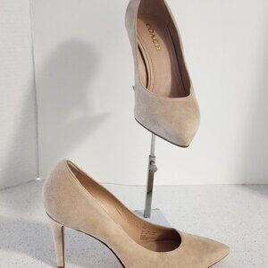 Coach tan suede heels